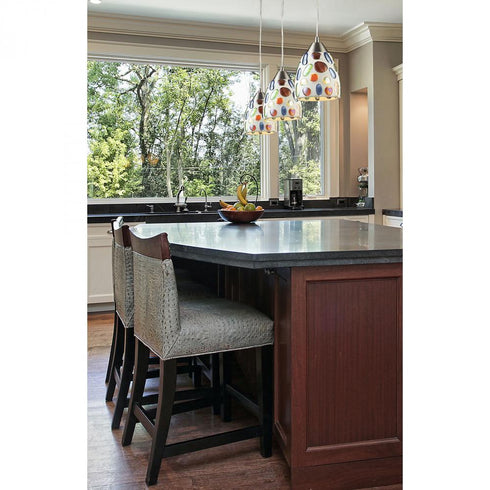 Elk Gemstone MINI PENDANT in Satin Nickel Finish Model: 542-1
