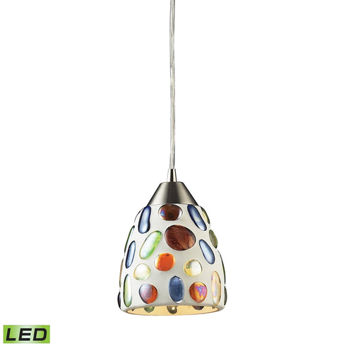 Elk Gemstone MINI PENDANT in Satin Nickel Finish Model: 542-1-LED