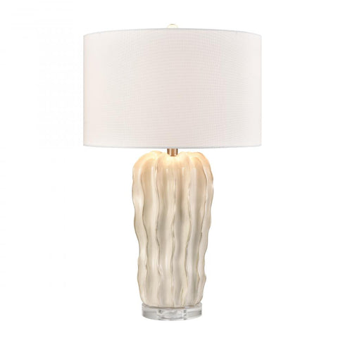 Elk Genesee 27.5 Inch High 1 Light Table Lamp in White Glazed Model: S0019-11140