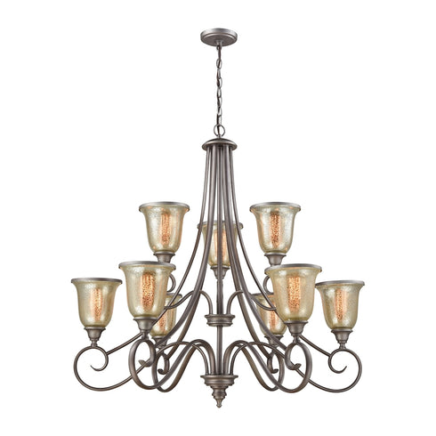 Elk Georgetown 9 Light CHANDELIER in Weathered Zinc Finish Model: CN230927