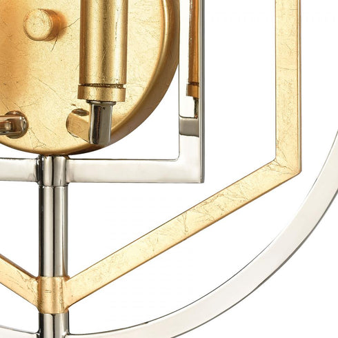 Elk Geosphere 2 Light SCONCE in Polished Nickel Parisian Gold Leaf Parisian Gold Leaf Finish Model: 12260/2