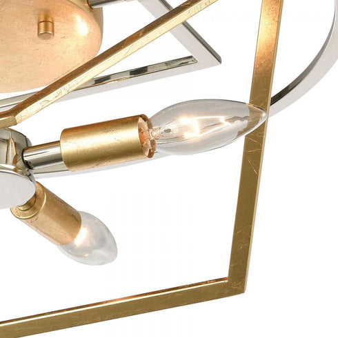 Elk Geosphere SEMI FLUSH MOUNT in Polished Nickel Finish Model: 12261/4