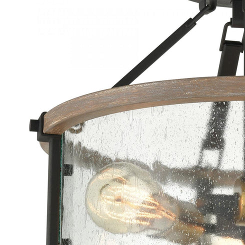 Elk Geringer SEMI FLUSH MOUNT in Charcoal Finish Model: 47286/3