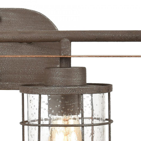 Elk Gilbert VANITY LIGHT in Rusted Coffee Light Wood Light Wood Finish Model: 18366/4