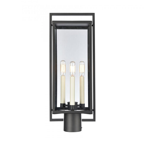 Elk Gladwyn 21.5 Inch High 3 Light Outdoor Post Light Matte Black Model: 90005/3