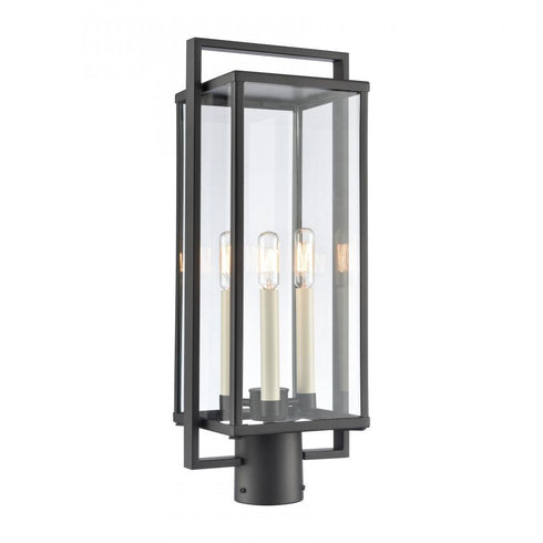 Elk Gladwyn 21.5 Inch High 3 Light Outdoor Post Light Matte Black Model: 90005/3