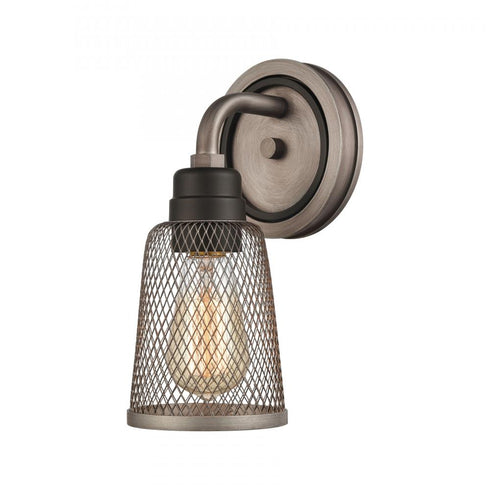 Elk Glencoe VANITY LIGHT in Weathered Zinc Oil Rubbed Bronze Oil Rubbed Bronze Finish Model: 15651/1