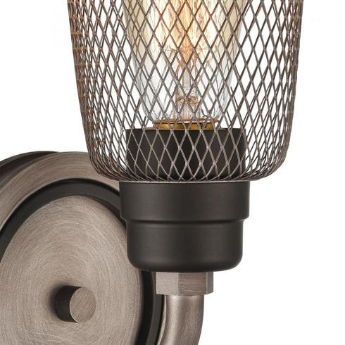 Elk Glencoe VANITY LIGHT in Weathered Zinc Oil Rubbed Bronze Oil Rubbed Bronze Finish Model: 15651/1