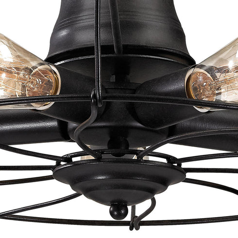 Elk Glendora SEMI FLUSH MOUNT in Wrought Iron Black Finish Model: 14259/5