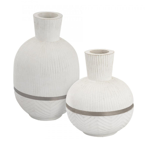 Elk Glenn VASE JAR BOTTLE (2 pack) (2 pack) in White Finish Model: H0807-9251