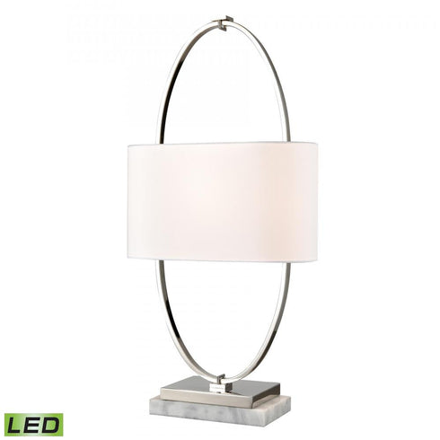 Elk_discontinued Gosforth 32 Inch High 1 Light Table Lamp in Polished Nickel Includes LED Bulb Model: H0019-9571-LED