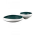 Elk Greer Bowl Low White and Turquoise Glazed (2 pack) (2 pack) in Matte White Finish Model: H0017-9744