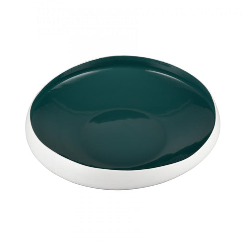 Elk Greer Bowl Low White and Turquoise Glazed (2 pack) (2 pack) in Matte White Finish Model: H0017-9744