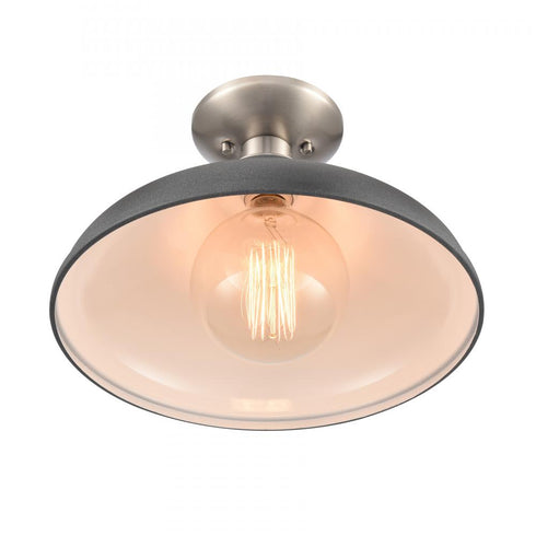 Elk Grenville 13 Inch Wide 1 Light Semi Flush Mount Brushed Nickel Model: 89254/1