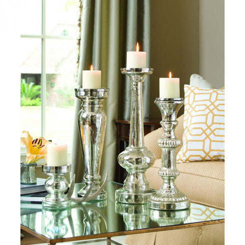 Elk Guardian Pillar Holder in Antique Silver Finish Model: 507045