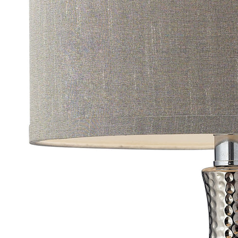 Elk Hammered Chrome TABLE LAMP in Chrome Finish Model: D124