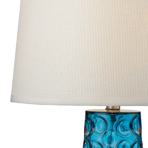 Elk Hammered Glass TABLE LAMP in Blue Finish Model: D2619