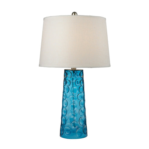 Elk Hammered Glass TABLE LAMP in Blue Finish Model: D2619