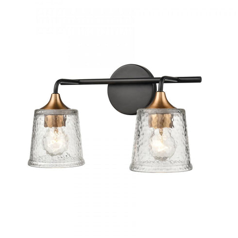 Elk Hamy 15 Inch Wide 2 Light Vanity Light in Matte Black Model: 18681/2