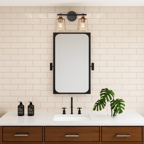 Elk Hamy 15 Inch Wide 2 Light Vanity Light in Matte Black Model: 18681/2