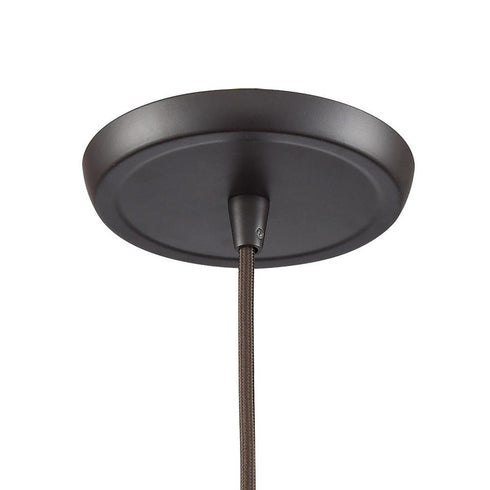 Elk Hand Formed Glass 1 Light MINI PENDANT in Oil Rubbed Bronze Finish Model: 10446/1