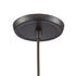 Elk Hand Formed Glass 1 Light MINI PENDANT in Oil Rubbed Bronze Finish Model: 10446/1