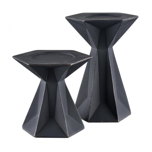 Elk Harper CANDLE CANDLEHOLDER (4 pack) (4 pack) in Black Finish Model: S0037-9177/S2