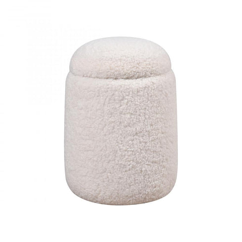 Elk_discontinued Haskell Storage Stool in White Model: H0015-10818