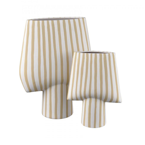 Elk Hawking Striped Vase Extra Large in White Finish Model: H0017-10638