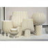 Elk Hawking Striped Vase Large in White Finish Model: H0017-10640