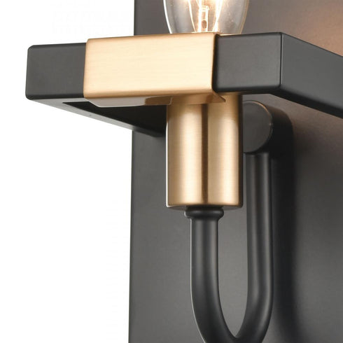 Elk Heathrow VANITY LIGHT in Matte Black Finish Model: 15451/1