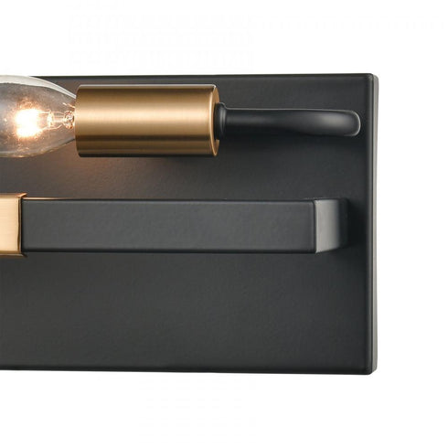 Elk Heathrow VANITY LIGHT in Matte Black Finish Model: 15452/2