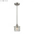 Elk Hiver 1 Light MINI PENDANT in Clear Brushed Nickel Brushed Nickel Finish Model: D3898