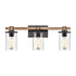 Elk Holdfast VANITY LIGHT in Charcoal Finish Model: 47592/3