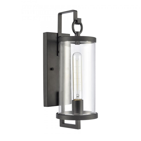 Elk Hopkins 15.75 Inch High 1 Light Outdoor Sconce Charcoal Black Model: 89490/1