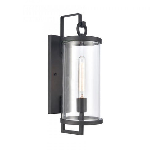 Elk Hopkins 18 Inch High 1 Light Outdoor Sconce Charcoal Black Model: 89491/1