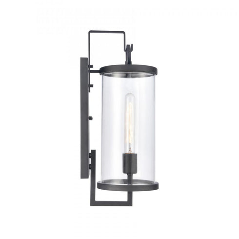 Elk Hopkins 18 Inch High 1 Light Outdoor Sconce Charcoal Black Model: 89491/1