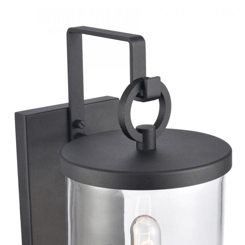 Elk Hopkins 18 Inch High 1 Light Outdoor Sconce Charcoal Black Model: 89491/1