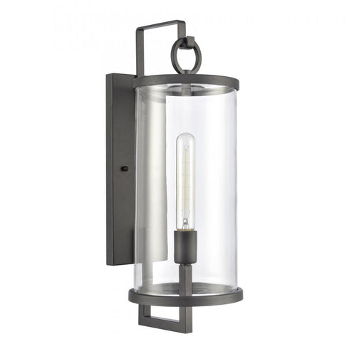 Elk Hopkins 20.25 Inch High 1 Light Outdoor Sconce Charcoal Black Model: 89492/1