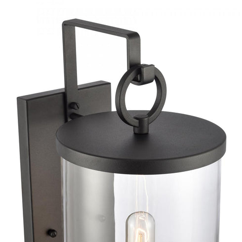 Elk Hopkins 20.25 Inch High 1 Light Outdoor Sconce Charcoal Black Model: 89492/1
