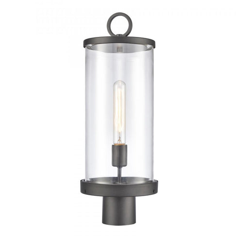 Elk Hopkins 20.75 Inch High 1 Light Outdoor Post Light Charcoal Black Model: 89496/1