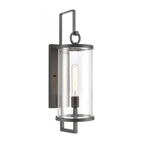Elk Hopkins 24 Inch High 1 Light Outdoor Sconce Charcoal Black Model: 89493/1