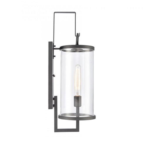 Elk Hopkins 24 Inch High 1 Light Outdoor Sconce Charcoal Black Model: 89493/1
