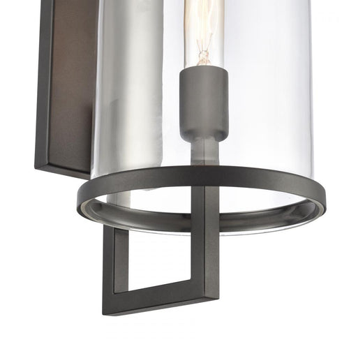 Elk Hopkins 24 Inch High 1 Light Outdoor Sconce Charcoal Black Model: 89493/1
