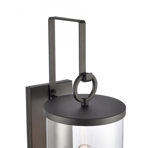 Elk Hopkins 24 Inch High 1 Light Outdoor Sconce Charcoal Black Model: 89493/1