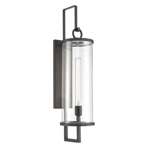 Elk Hopkins 30 Inch High 1 Light Outdoor Sconce Charcoal Black Model: 89494/1