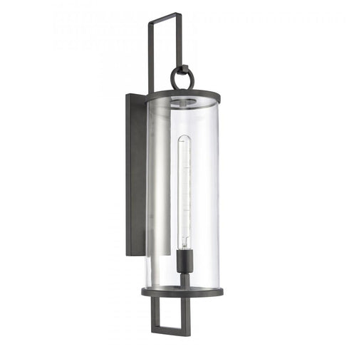 Elk Hopkins 30 Inch High 1 Light Outdoor Sconce Charcoal Black Model: 89494/1