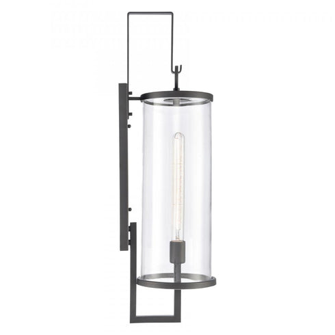 Elk Hopkins 30 Inch High 1 Light Outdoor Sconce Charcoal Black Model: 89494/1