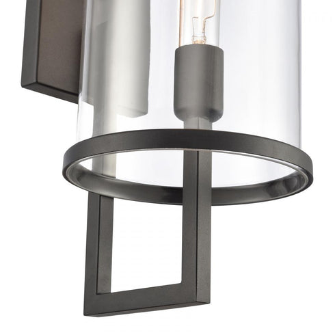 Elk Hopkins 30 Inch High 1 Light Outdoor Sconce Charcoal Black Model: 89494/1