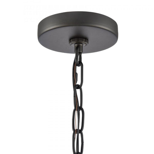 Elk Hopkins 7.25 Inch Wide 1 Light Outdoor Hanging Light Charcoal Black Model: 89495/1